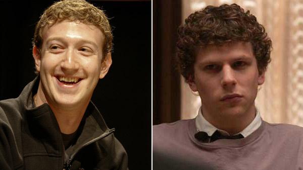 Mark Zuckerberg as keynote speaker at SXSW 2008/Jesse Eisenberg in a still from The Social Network. - Provided courtesy of Flickr Creative Commons photo by Kris Krug/Columbia Pictures Mark Zuckerberg as keynote speaker at SXSW 2008/Jesse Eisenberg in a still from The Social Network. - Provided courtesy of Flickr Creative Commons photo by Kris Krug/Columbia Pictures