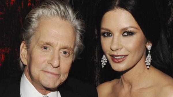 Actor Michael Douglas (L) and wife actress Catherine Zeta-Jones attend Relativity Media and The Weinstein Company's 2011 Golden Globe Awards After Party at The Beverly Hilton hotel on January 16, 2011 in Beverly Hills, California.