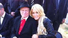 Hugh Hefner, left, and Crystal Harris in a Twitter photo taken in 2010. - Provided courtesy of Twitter.com/crystalharris