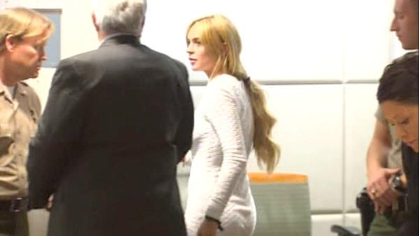Lindsay Lohan is appears at a Los Angeles courthouse Wednesday, Feb. 9, 2011.