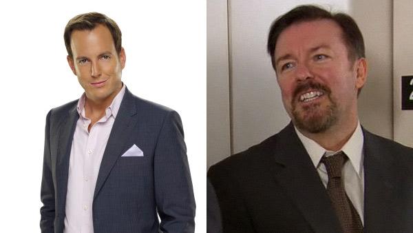 Will Arnett appears in a promotional photo for the FOX show Running Wilde. / Ricky Gervais appears on The Office on a Jan. 27, 2011 episode. - Provided courtesy of FOX / NBC Will Arnett appears in a promotional photo for the FOX show Running Wilde. / Ricky Gervais appears on The Office on a Jan. 27, 2011 episode. - Provided courtesy of FOX / NBC
