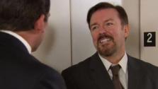 Ricky Gervais appears on The Office on a Jan. 27, 2011 episode. - Provided courtesy of NBC