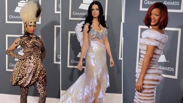Nicki Minaj, Katy Perry and Rihanna arrives at the 53rd annual Grammy Awards on Sunday, Feb. 13, 2011, in Los Angeles. - Provided courtesy of AP Nicki Minaj, Katy Perry and Rihanna arrives at the 53rd annual Grammy Awards on Sunday, Feb. 13, 2011, in Los Angeles. - Provided courtesy of AP