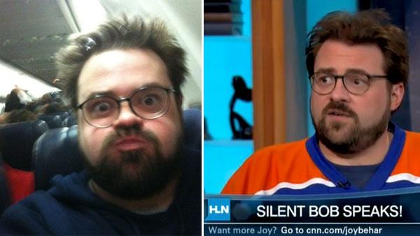 Kevin Smith appears in a photo posted on his Twitter page on Feb. 14, 2010, along with the caption: February 14, 2010. / Kevin Smith appears on HLN's 'Joy Behar Show' on Feb. 8, 2011.