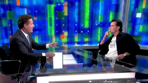 Charlie Sheen sits down for an interview with Piers Morgan on February 28, 2011. - Provided courtesy of CNN Charlie Sheen sits down for an interview with Piers Morgan on February 28, 2011. - Provided courtesy of CNN