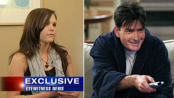 A former porn star speaks to WABC Television about what she says was a relationship with Charlie Sheen in a March 1, 2011 interview. / Charlie Sheen in a scene from Two and a Half Men. - Provided courtesy of WABC / CBS A former porn star speaks to WABC Television about what she says was a relationship with Charlie Sheen in a March 1, 2011 interview. / Charlie Sheen in a scene from Two and a Half Men. - Provided courtesy of WABC / CBS