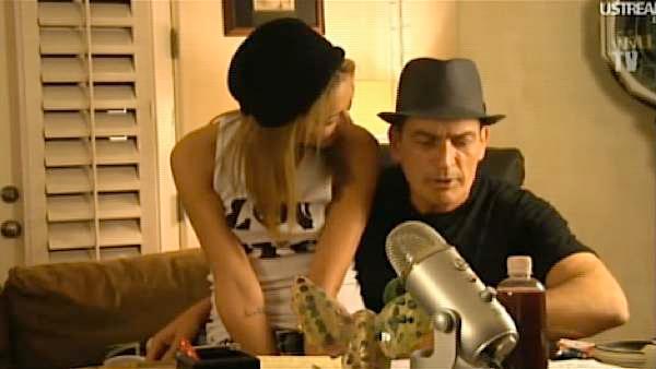Charlie Sheen is seen here during a live stream he held on Saturday, March, 5, 2011. - Provided courtesy of OTRC Charlie Sheen is seen here during a live stream he held on Saturday, March, 5, 2011. - Provided courtesy of OTRC