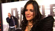 Michelle Rodriguez talks to OnTheRedCarpet.com at the premiere of Battle Los Angeles. - Provided courtesy of KABC / OTRC