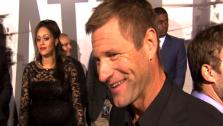 Aaron Eckhart talks to OnTheRedCarpet.com at the premiere of Battle Los Angeles. - Provided courtesy of KABC / OTRC
