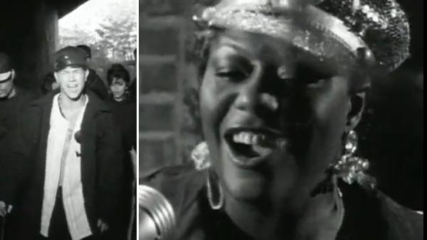 Mark Wahlberg and Loleatta Holloway appear in the music video 'Good Vibrations' by Marky Mark and the Funky Bunch in 1991.