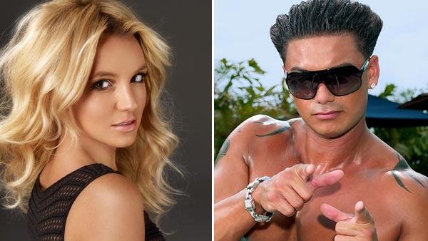 Britney Spears appears in an undated photo from her official website, Britney.com./Pauly D appears in a promotional photo for Jersey Shore. - Provided courtesy of Britney.com/MTV/Emily Shur Britney Spears appears in an undated photo from her official website, Britney.com./Pauly D appears in a promotional photo for Jersey Shore. - Provided courtesy of Britney.com/MTV/Emily Shur