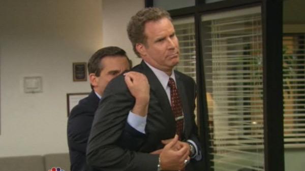 Steve Carell and Will Ferrell appear on The Office in a April 14, 2011 episode. - Provided courtesy of NBC Steve Carell and Will Ferrell appear on The Office in a April 14, 2011 episode. - Provided courtesy of NBC
