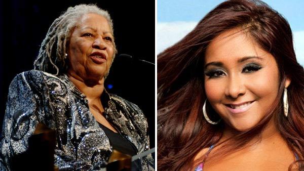 Author Toni Morrison delivers remarks before presenting a National Book Award to Norman Mailer during ceremonies in New York, Wednesday, November 16, 2005./Nicole Snooki Polizzi appears in a promotional photo for Jersey Shore: Back To Jersey. - Provided courtesy of AP / AP Photo/Henny Ray Abrams/MTV/Josh Kessler Author Toni Morrison delivers remarks before presenting a National Book Award to Norman Mailer during ceremonies in New York, Wednesday, November 16, 2005./Nicole Snooki Polizzi appears in a promotional photo for Jersey Shore: Back To Jersey. - Provided courtesy of AP / AP Photo/Henny Ray Abrams/MTV/Josh Kessler