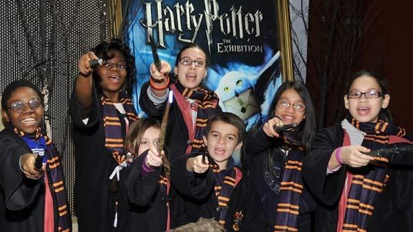 New York City children celebrate Harry Potter: The Exhibition, which made its final North American tour stop at Discovery Times Square in New York City on April 5, 2011. - Provided courtesy of discoverytsx.com New York City children celebrate Harry Potter: The Exhibition, which made its final North American tour stop at Discovery Times Square in New York City on April 5, 2011. - Provided courtesy of discoverytsx.com