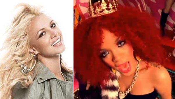 Britney Spears is pictured in this undated 2010 photo, posted on her Twitter page. / Rihanna appears in the music video S&M. - Provided courtesy of twitter.com/britneyspears/ Def Jam Music Group Britney Spears is pictured in this undated 2010 photo, posted on her Twitter page. / Rihanna appears in the music video S&M. - Provided courtesy of twitter.com/britneyspears/ Def Jam Music Group