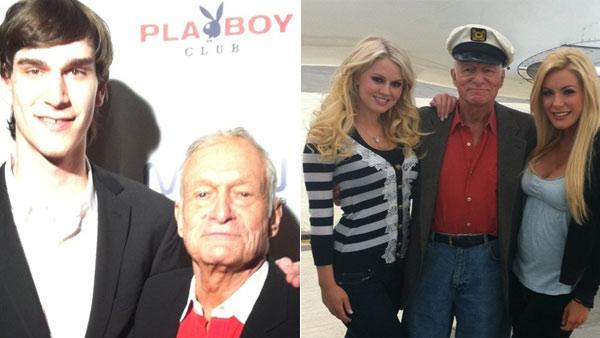 Hugh Hefner and his son Marston appear in at their joint birthday bash at the Palms Hotel and Casino in Las Vegas on April 9, 2011. / Hugh Hefner and fiance Crystal Harris, as well as Playboy Playmate Anna Sophia Berglund. - Provided courtesy of twitter.com/hughhefner / yfrog.com/h32k7dqj / yfrog.com/h7n6kgpj Hugh Hefner and his son Marston appear in at their joint birthday bash at the Palms Hotel and Casino in Las Vegas on April 9, 2011. / Hugh Hefner and fiance Crystal Harris, as well as Playboy Playmate Anna Sophia Berglund. - Provided courtesy of twitter.com/hughhefner / yfrog.com/h32k7dqj / yfrog.com/h7n6kgpj