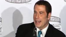 John Travolta speaks to reporters in New York about the movie Gotti: Three Generations on Tuesday, April 12, 2011. - Provided courtesy of OTRC