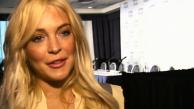Lindsay Lohan speaks to reporters in New York about the movie Gotti: Three Generations on Tuesday, April 12, 2011. - Provided courtesy of OTRC