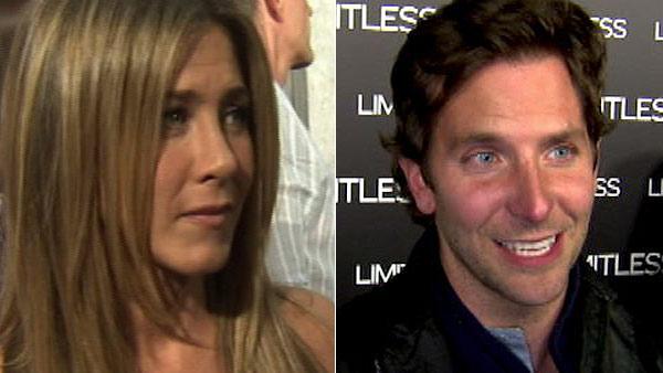 Jennifer Aniston talks to OnTheRedCarpet.com about The Switch in August 2010. / Bradley Cooper talks to OnTheRedCarpet.com at the premiere of Limitless on March 3, 2011. - Provided courtesy of KABC Jennifer Aniston talks to OnTheRedCarpet.com about The Switch in August 2010. / Bradley Cooper talks to OnTheRedCarpet.com at the premiere of Limitless on March 3, 2011. - Provided courtesy of KABC