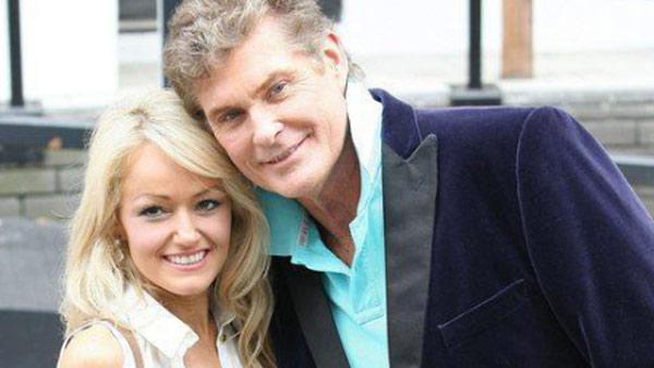 David Hasselhoff and Hayley Roberts are pictured near the ITV studios in London on April 14, 2011. - Provided courtesy of davidhasselhoff.com David Hasselhoff and Hayley Roberts are pictured near the ITV studios in London on April 14, 2011. - Provided courtesy of davidhasselhoff.com