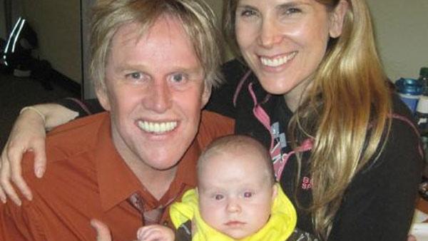 Pictured: Gary Busey, Steffanie Sampson and son Luke in a photo posted on Gary Busey's Twitter page.