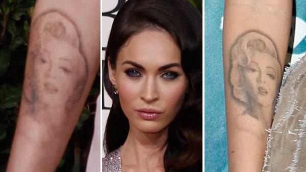 Megan Fox getting tattoo removal on Marilyn Monroe ink See photo
