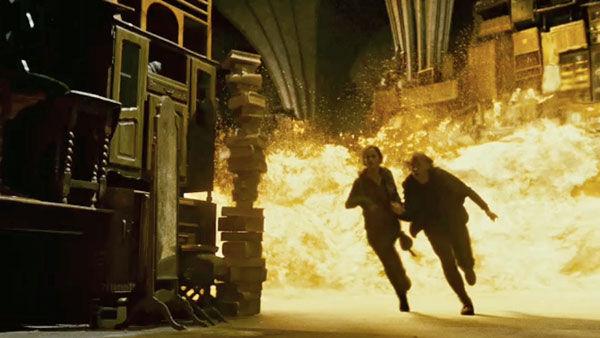 Hermione Granger (Emma Watson) and Ron Weasley (Rupert Grint) appear in a scene from the 2011 film 'Harry Potter and the Deathly Hallows - Part 2.'