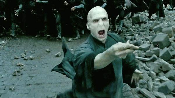Lord Voldemort (Ralph Fiennes) appears in a scene from 'Harry Potter and the Deathly Hallows - Part 2.'