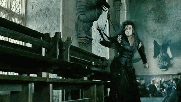 Bellatrix Lestrange (Helena Bonham Carter) appears in a scene from the 2011 film, 'Harry Potter and the Deathly Hallows - Part 2.'