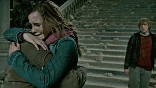 Hermione Granger (Emma Watson), Harry Potter (Daniel Radcliffe) and Ron Weasley (Rupert Grint) appear in a scene from the 2011 film 'Harry Potter and the Deathly Hallows - Part 2.'