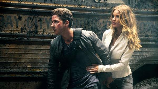 Shia LaBeouf and Rosie Huntington-Whiteley appear in a still from Transformers: Dark of the Moon. - Provided courtesy of Paramount Pictures Shia LaBeouf and Rosie Huntington-Whiteley appear in a still from Transformers: Dark of the Moon. - Provided courtesy of Paramount Pictures
