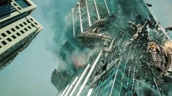 A scene from the 2011 film, 'Transformers: Dark of the Moon,' directed by Michael Bay and starring Shia LaBeouf, Rosie Huntington-Whiteley and Josh Duhamel.