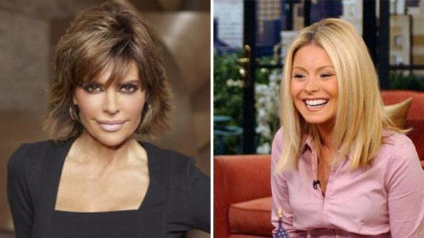 Lisa Rinna appears in a promotional photo for The Celebrity Apprentice in 2011. / Kelly Ripa appears in a still from LIVE! With Regis and Kelly. - Provided courtesy of NBC / ABC Lisa Rinna appears in a promotional photo for The Celebrity Apprentice in 2011. / Kelly Ripa appears in a still from LIVE! With Regis and Kelly. - Provided courtesy of NBC / ABC
