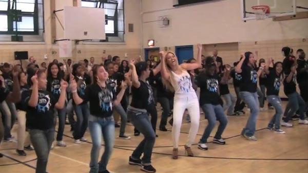 Beyonce suprises Harlem school children on May 3. - Provided courtesy of YouTube Beyonce suprises Harlem school children on May 3. - Provided courtesy of YouTube