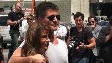 Paula Abdul appears with Simon Cowell, her X Factor co-judge, at a press event on May 8, 2011. - Provided courtesy of twitter.com/paulaabdul / ow.ly/i/bko7