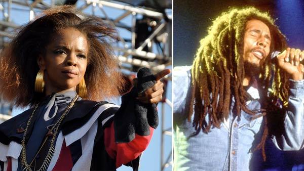 Lauryn Hill performs at the 2010 Harmony Festival in Santa Rosa, California in June 2010. / Bob Marley appears in concert in this undated photo posted on his website. - Provided courtesy of flickr.com/photos/islandgal / bobmarley.com Lauryn Hill performs at the 2010 Harmony Festival in Santa Rosa, California in June 2010. / Bob Marley appears in concert in this undated photo posted on his website. - Provided courtesy of flickr.com/photos/islandgal / bobmarley.com