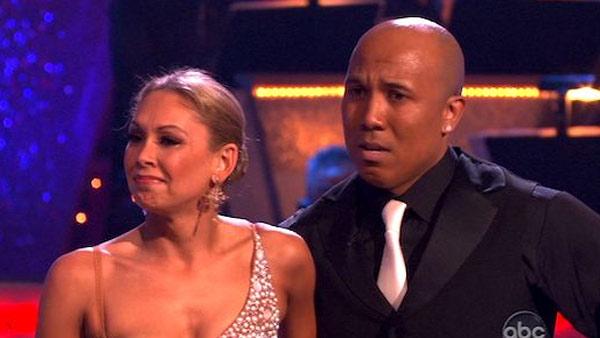 Hines Ward and Kim Johnson appear on Dancing With The Stars on May 16, 2011, days after she suffered a neck injury. The judges awarded the two perfect 10 scores for their tango. - Provided courtesy of ABC Hines Ward and Kim Johnson appear on Dancing With The Stars on May 16, 2011, days after she suffered a neck injury. The judges awarded the two perfect 10 scores for their tango. - Provided courtesy of ABC