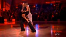 Hines Ward and his partner Kym Johnson appear in a still from Dancing With The Stars which aired on April 16, 2011. - Provided courtesy of OTRC / ABC