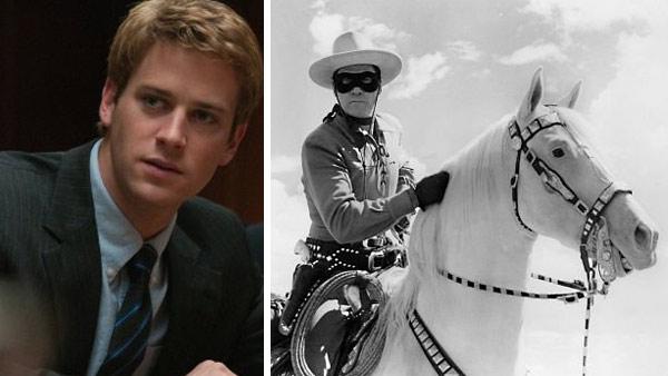 Armie Hammer appears in a scene from the 2010 movie The Social Network. / Clayton Moore appears as the Lone Ranger in the television series The Lone Ranger, which ran between 1949 and 1957. - Provided courtesy of Columbia Pictures / Apex Film Corp. / Wrather Productions / ABC Armie Hammer appears in a scene from the 2010 movie The Social Network. / Clayton Moore appears as the Lone Ranger in the television series The Lone Ranger, which ran between 1949 and 1957. - Provided courtesy of Columbia Pictures / Apex Film Corp. / Wrather Productions / ABC
