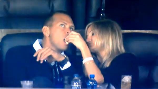 Cameron Diaz and Alex Rodriguez in a still from the 2011 Super Bowl.