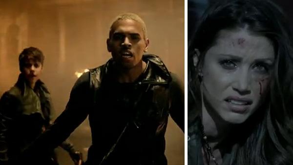Justin Bieber, Chris Brown and Shannon Elizabeth appear in Browns music video Next 2 You, which was posted online on his official YouTube page on June 17, 2011. - Provided courtesy of JIVE Records, a unit of Sony Music Entertainment Justin Bieber, Chris Brown and Shannon Elizabeth appear in Browns music video Next 2 You, which was posted online on his official YouTube page on June 17, 2011. - Provided courtesy of JIVE Records, a unit of Sony Music Entertainment