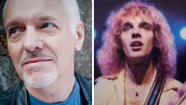 Peter Frampton appears in a photo posted on his Twitter page. / Peter Frampton appears on the cover of his 1976 album 'Frampton Comes Alive!'