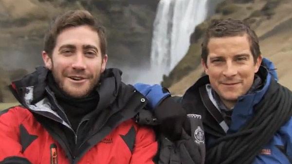 Jake Gyllenhaal and Bear Grylls appear in a teaser for the Discovery Channel series Man Vs. Wild. - Provided courtesy of Discovery Networks Jake Gyllenhaal and Bear Grylls appear in a teaser for the Discovery Channel series Man Vs. Wild. - Provided courtesy of Discovery Networks