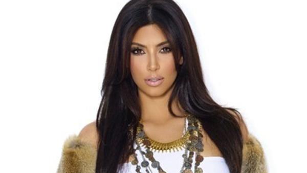 Kim Kardashian appears in an undated photo from her official Twitter account.