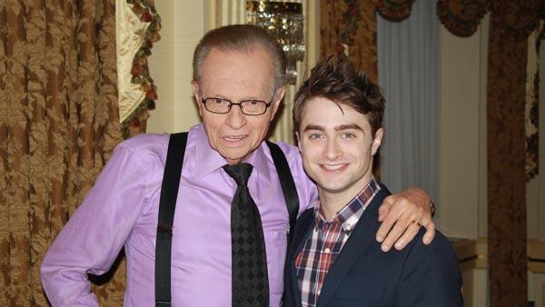 Larry King and Daniel Radcliffe appear in a photo from Larry King Lives official website. - Provided courtesy of CNN Larry King and Daniel Radcliffe appear in a photo from Larry King Lives official website. - Provided courtesy of CNN