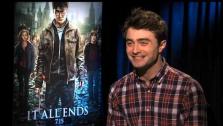 Daniel Radcliffe says the final Harry Potter film moves from a heist flick to a war film that will excite fans.