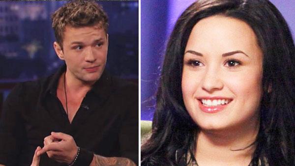 Demi Lovato appears in a promotional still for her 20/20 interview with Robin Roberts in April 2011. / Ryan Phillippe appears on ABC talk show Jimmy Kimmel Live! on Monday, March 14, 2011. - Provided courtesy of ABC