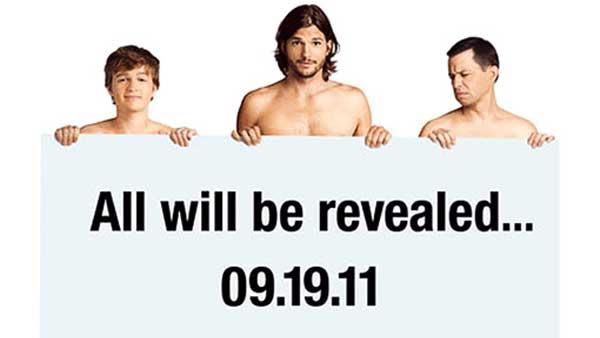 Ashton Kutcher, Angus T. Jones and Jon Cryer appear on a photo posted on Kutchers official Twitter page. - Provided courtesy of CBS Ashton Kutcher, Angus T. Jones and Jon Cryer appear on a photo posted on Kutchers official Twitter page. - Provided courtesy of CBS