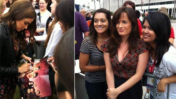 Ashley Greene and Elizabeth Reaser greet fans at Comic-Con on July 21, 2011. - Provided courtesy of twitpic.com/photos/Twilight Ashley Greene and Elizabeth Reaser greet fans at Comic-Con on July 21, 2011. - Provided courtesy of twitpic.com/photos/Twilight