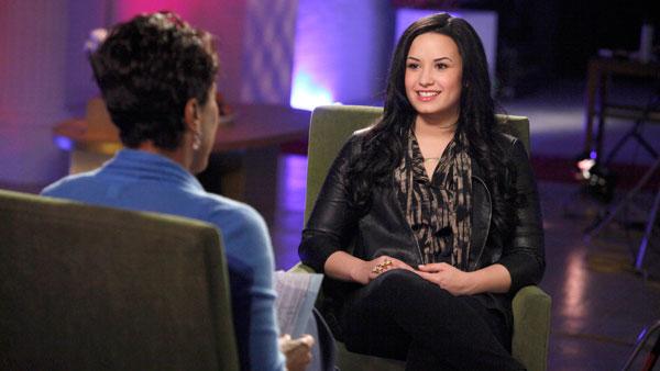 Demi Lovato appears in a promotional still for her '20/20' interview with Robin Roberts in April 2011.